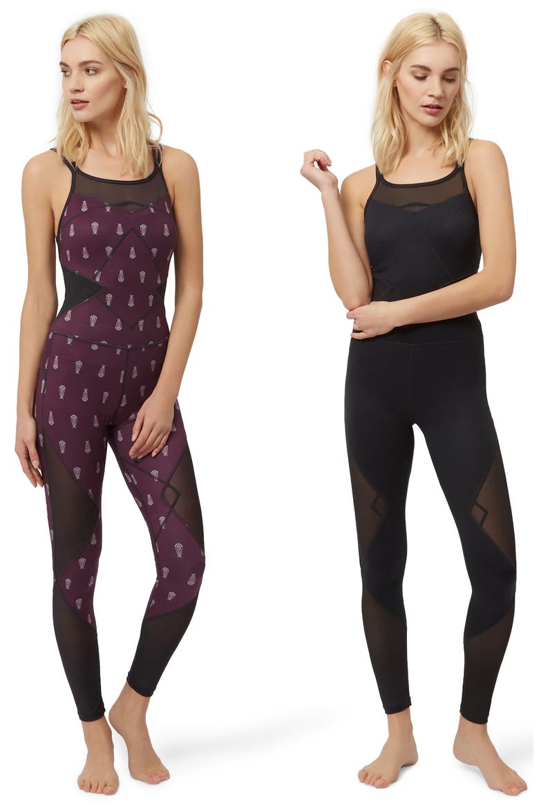 Celestial Reversible Unitard, Alternate, color, DITSY PAISLEY PRINT/ BLACK
