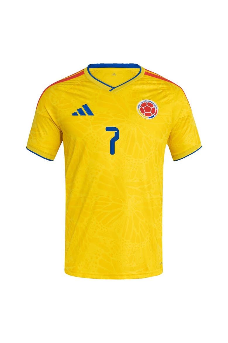 Men's adidas Luis Diaz Yellow Colombia National Team 2026 Home Replica Jersey, Alternate, color, Yellow