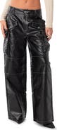 EDIKTED Faye Faux Leather Cargo Pants