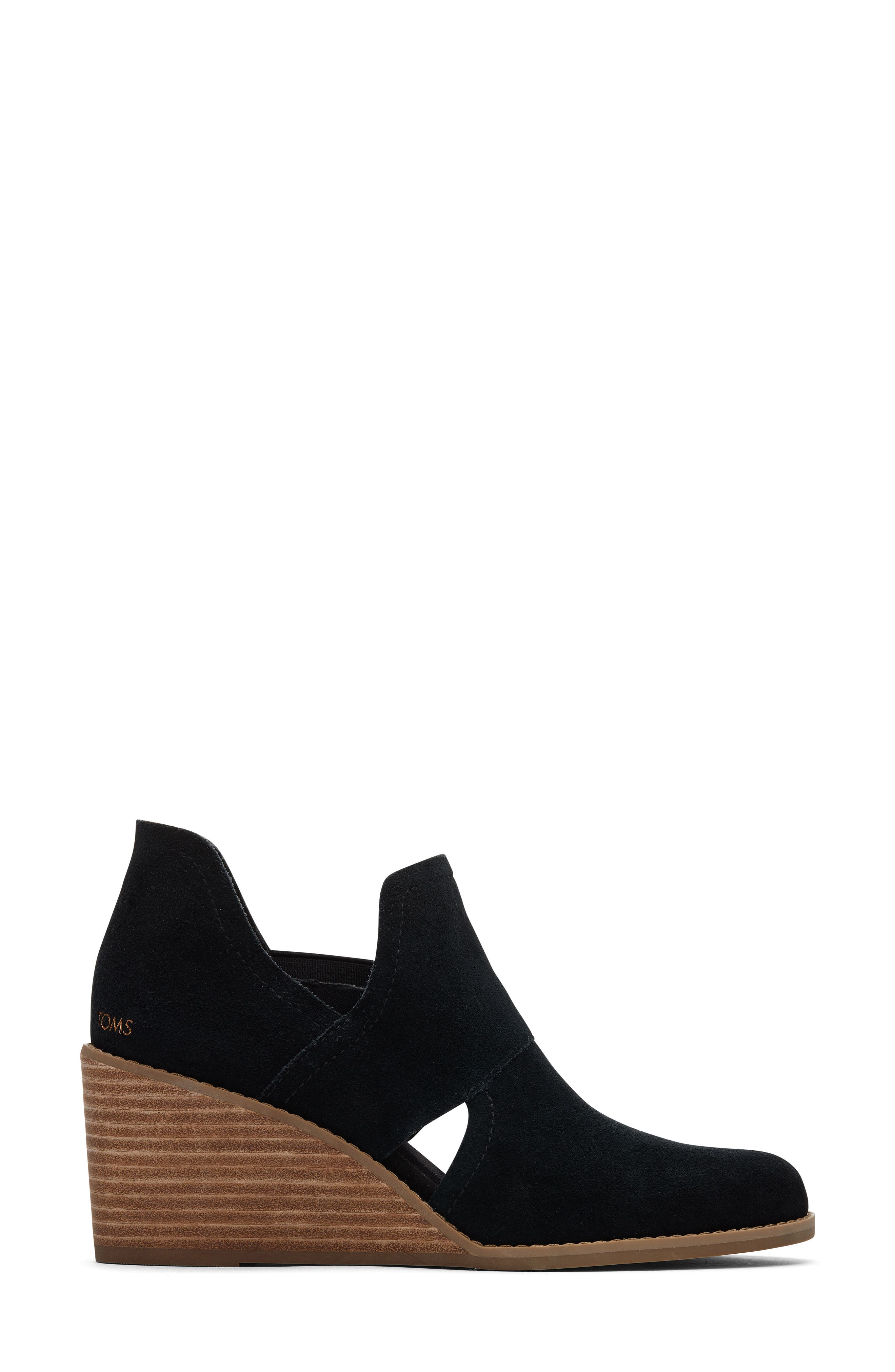 TOMS Kallie Cutout Wedge Bootie, Alternate, color, 