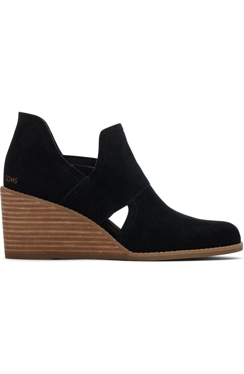 TOMS Kallie Cutout Wedge Bootie, Alternate, color,