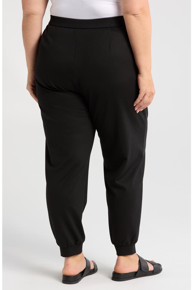 Pintuck Ponte Ankle Joggers, Alternate, color, BLACK