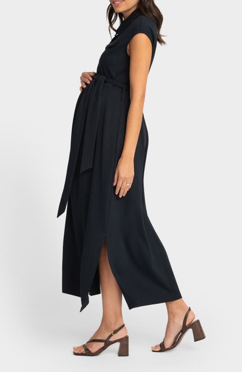 SERAPHINE SERAPHINE UTILITY JERSEY MATERNITY/NURSING MIDI SHIRTDRESS