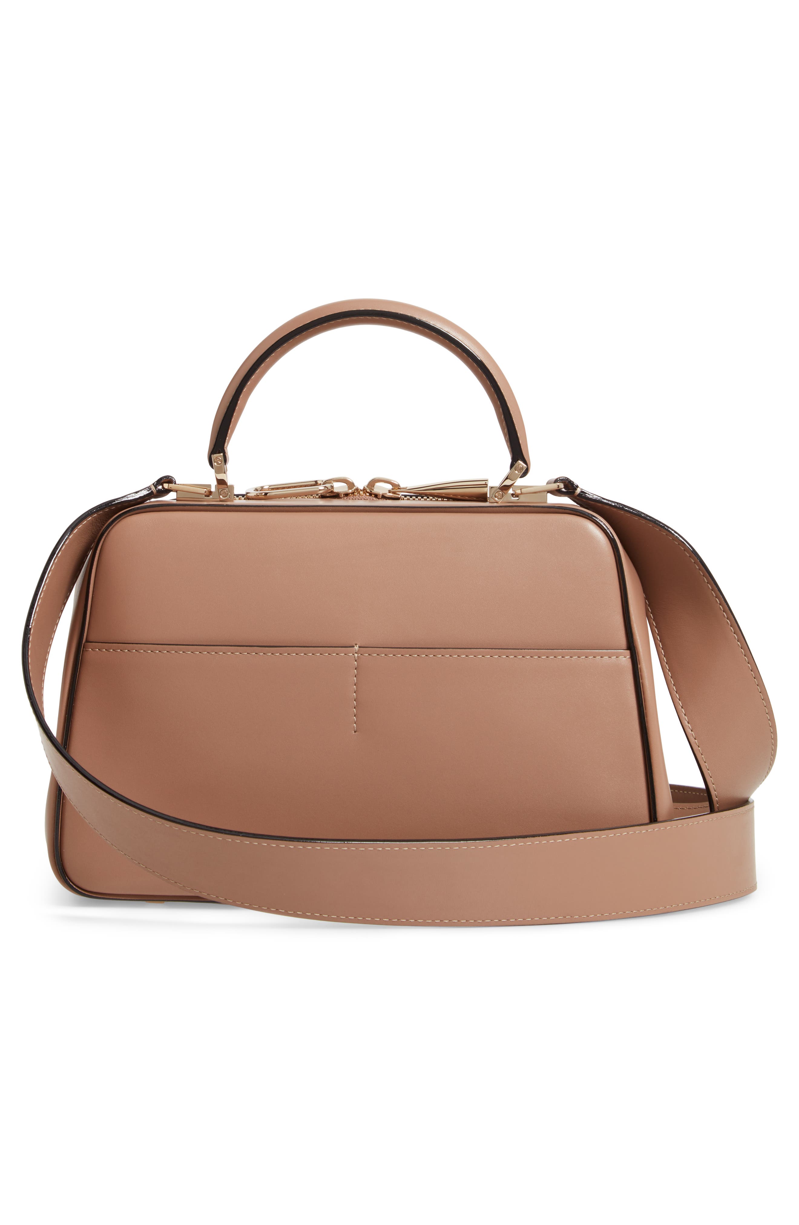 Valextra Medium Serie Leather Top Handle Bag, Alternate, color, 