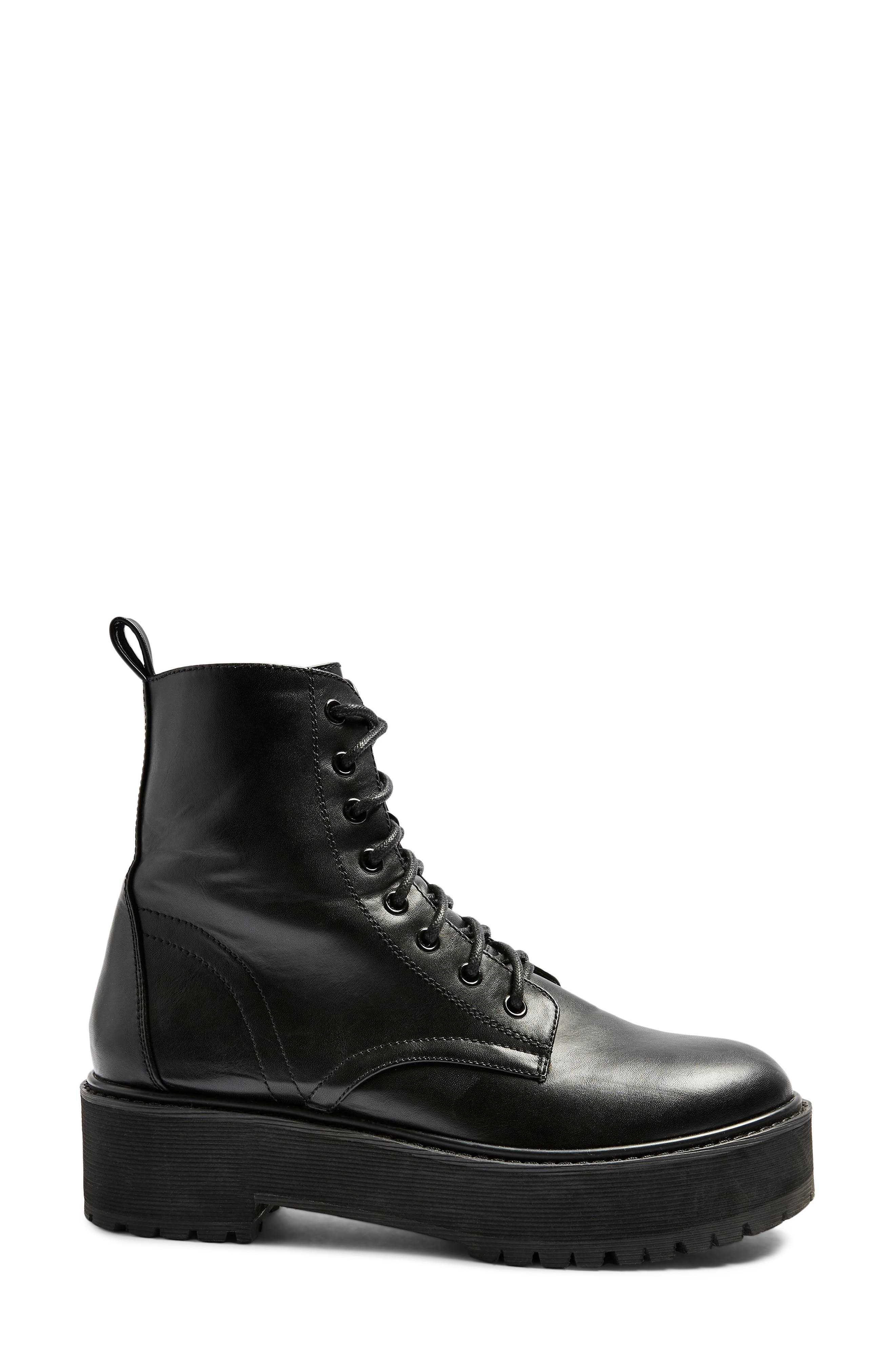 Oslo Platform Bootie, Alternate, color, BLACK