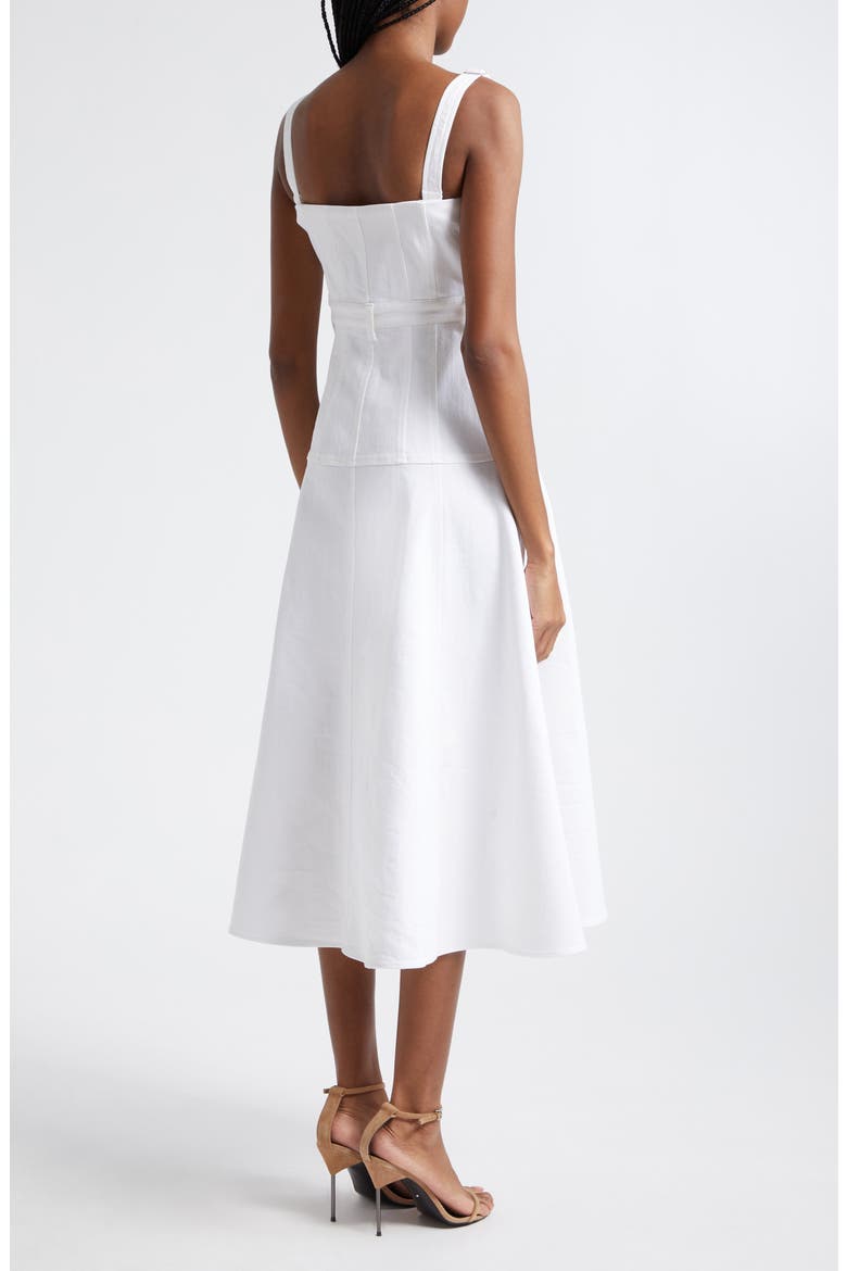Veena Fit & Flare Dress, Alternate, color, WHITE