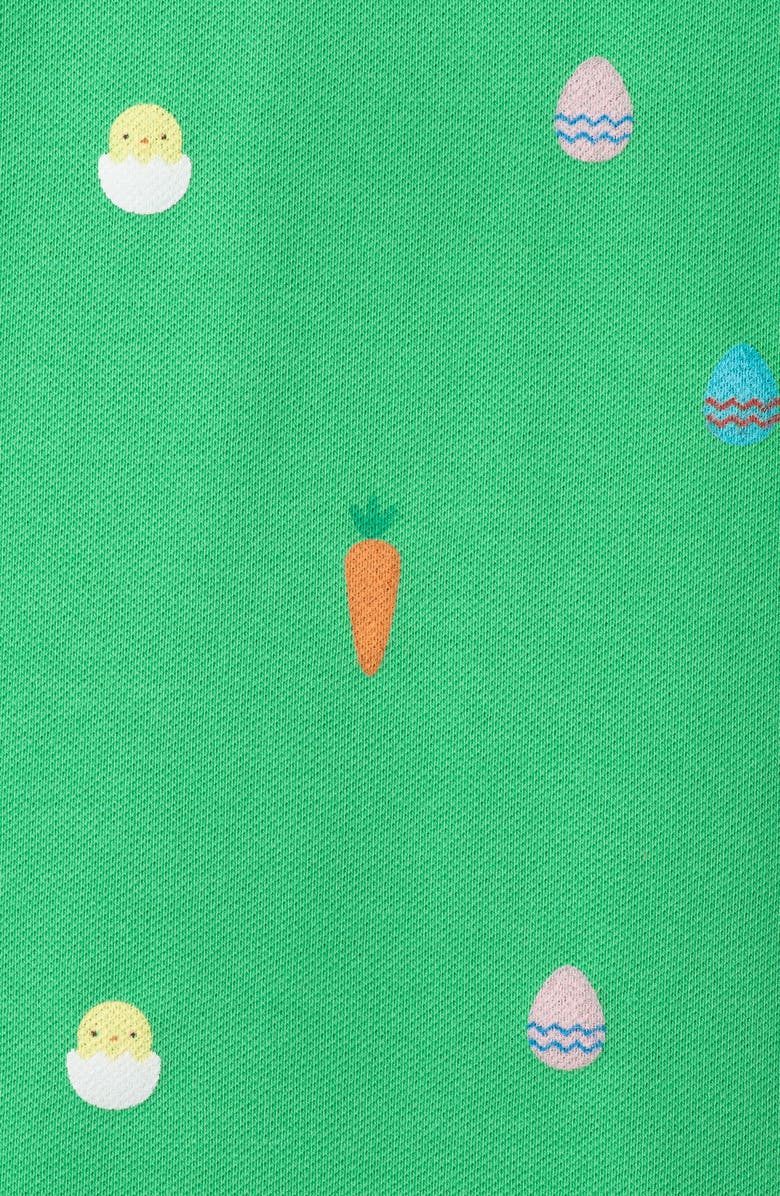 Andy & Evan Printed Stretch Cotton Romper, Alternate, color, Green