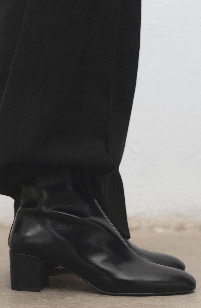 MANGO Claro Ankle Boot, Alternate, color, Black