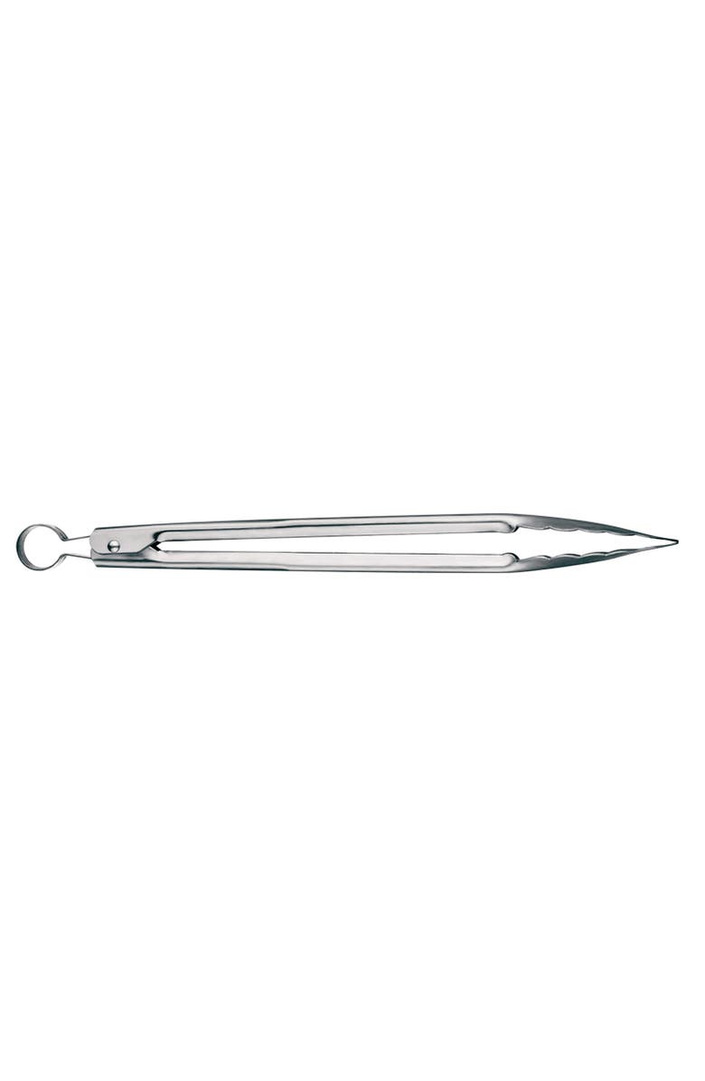 CUISIPRO 9.5 Inch Stainless Steel Locking Tongs, Alternate, color, Silver