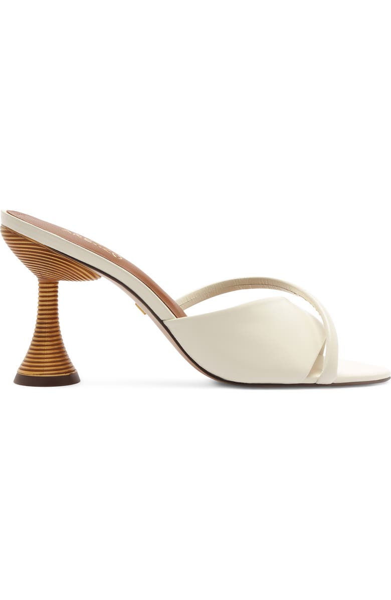 Arezzo Luca High Pointed Toe Slide Sandal, Alternate, color, Crema White