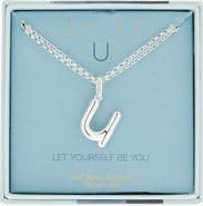 Leith Lowercase Initial Bubble Pendant Necklace