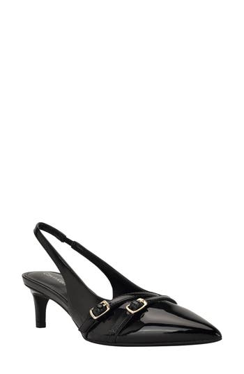Calvin Klein Dazea Slingback Kitten Heel Pump In Black