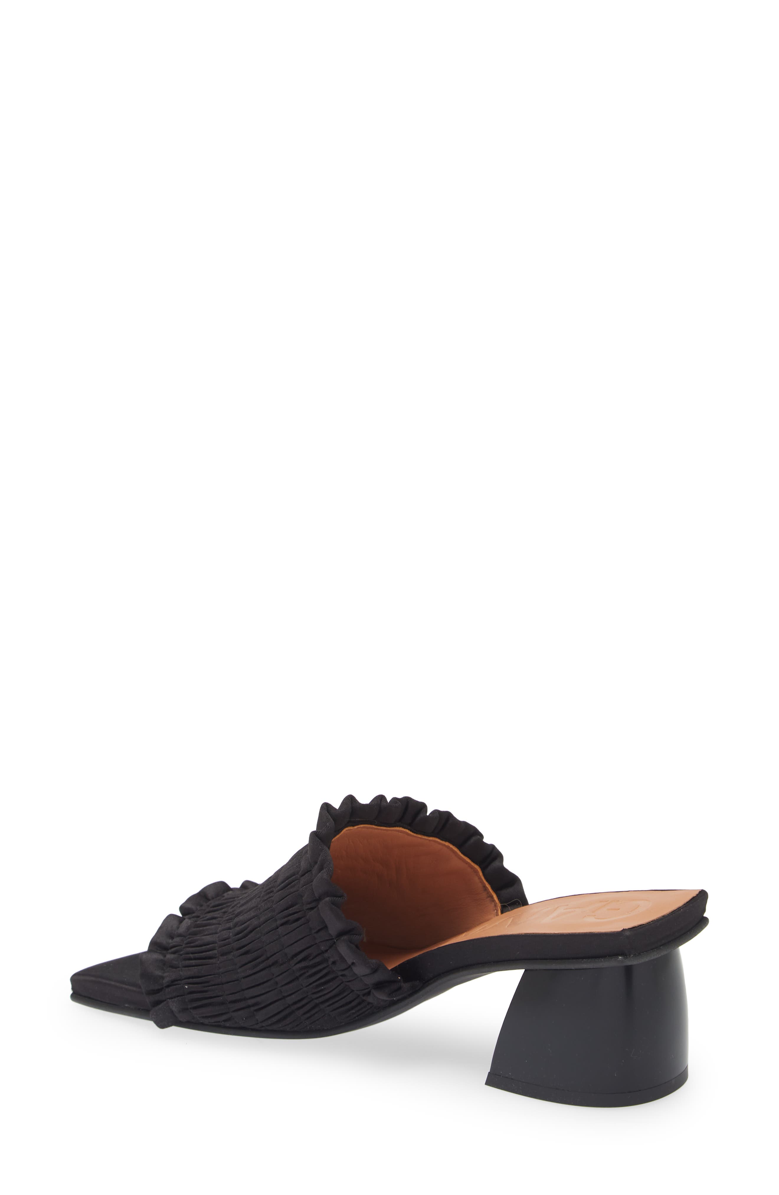 Ganni Smocked Slide Sandal, Alternate, color, 