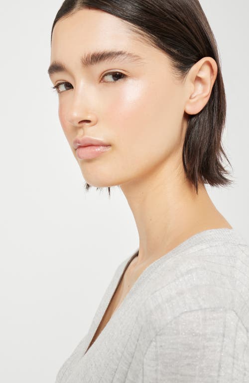 Brunello Cucinelli Cashmere And Silk Sparkling Sweater In White
