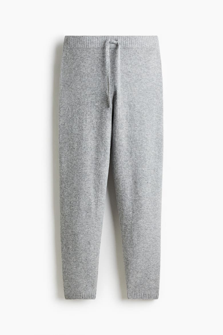 Fine-knit Joggers, Alternate, color, Gray melange
