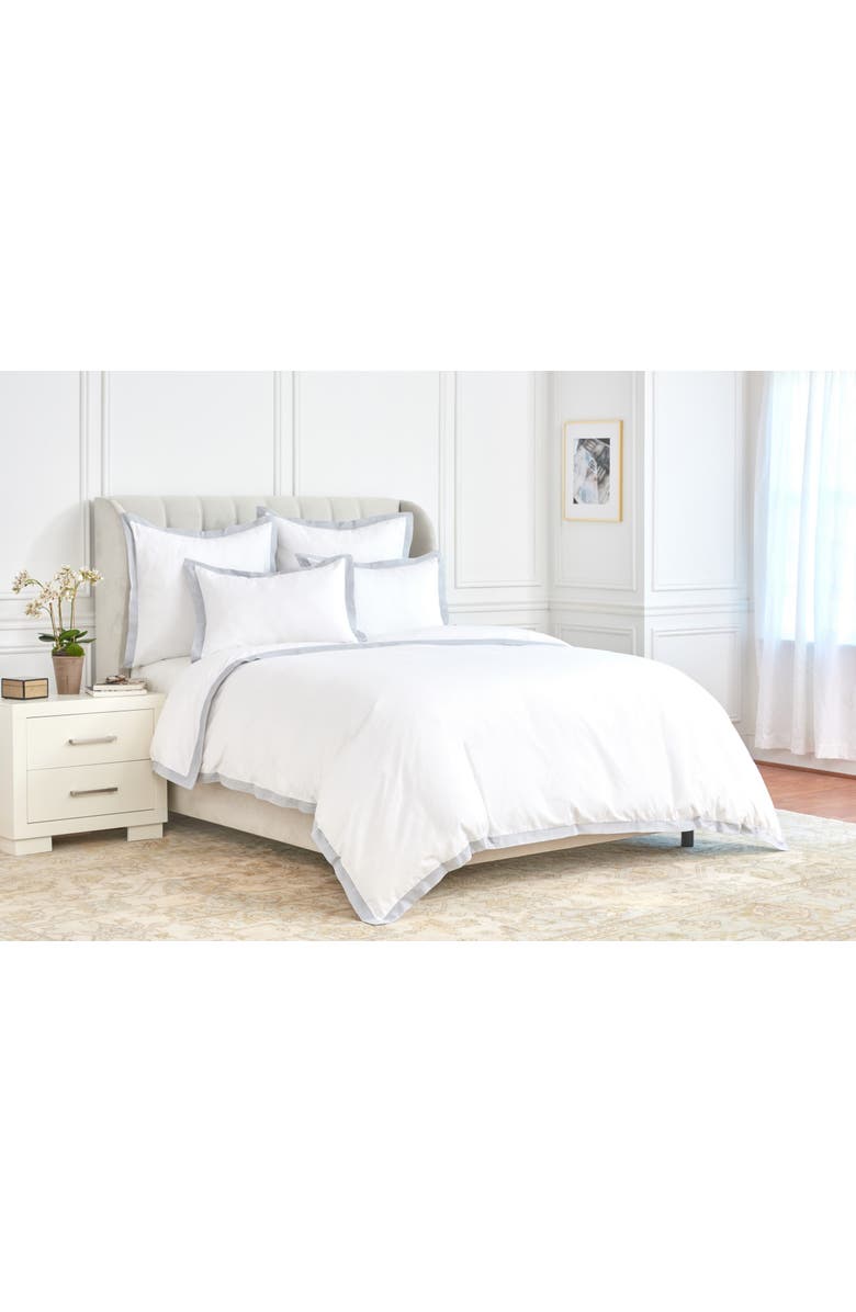 ELISABETH YORK Digby Dove 100% Cotton Chambray Euro Sham 26" x 26", Alternate, color, Off-White