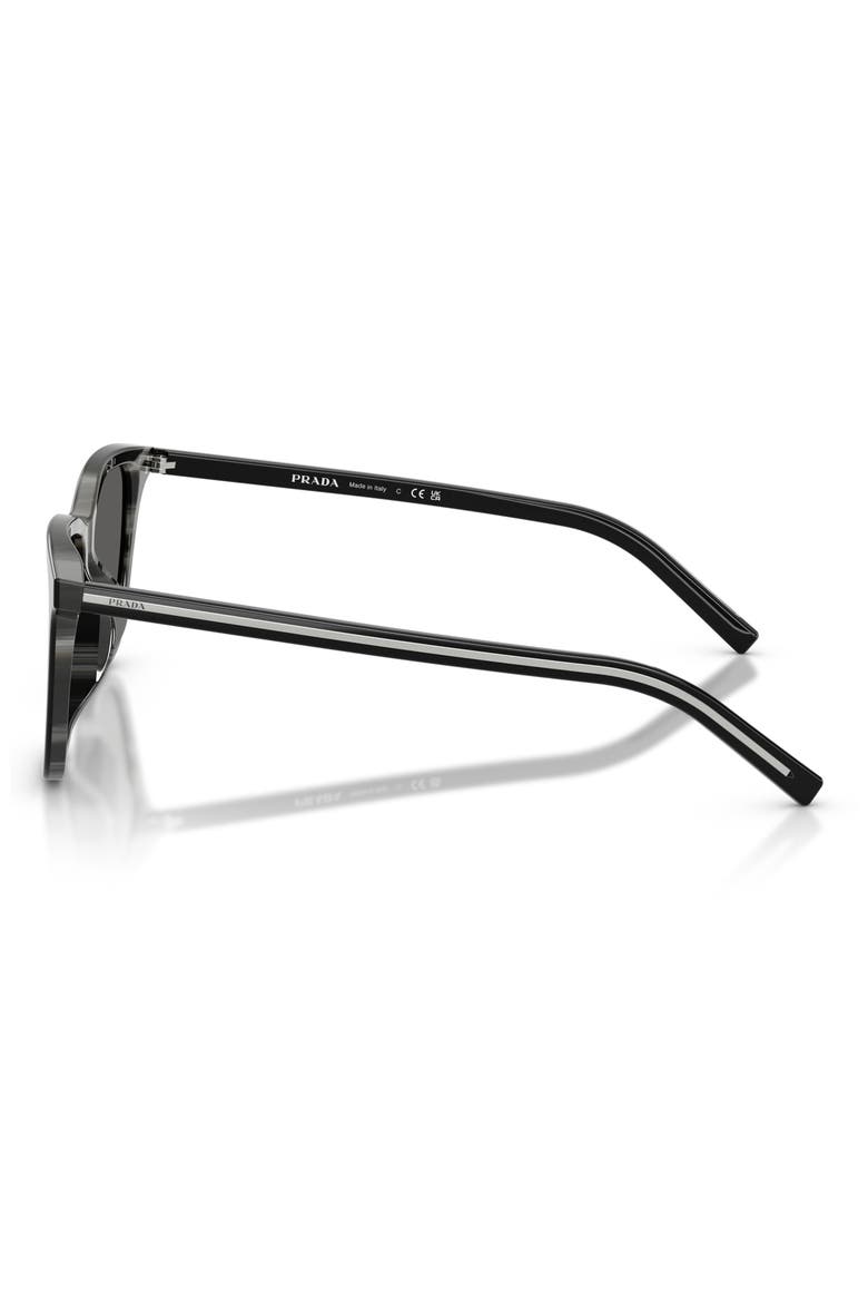 54mm Square Sunglasses, Alternate, color, BLACK / DARK GREY