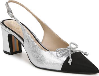 Willette Slingback Pointed Cap Toe Pump
