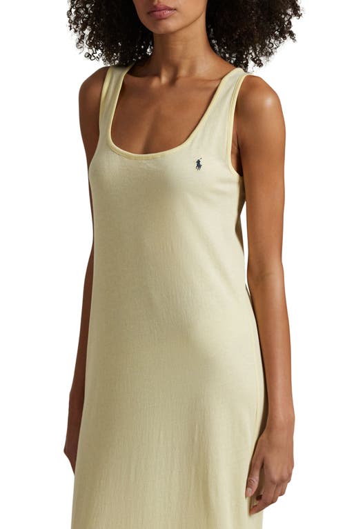 Polo Ralph Lauren Scoop Neck Sleeveless Cotton Nightgown In Yellow
