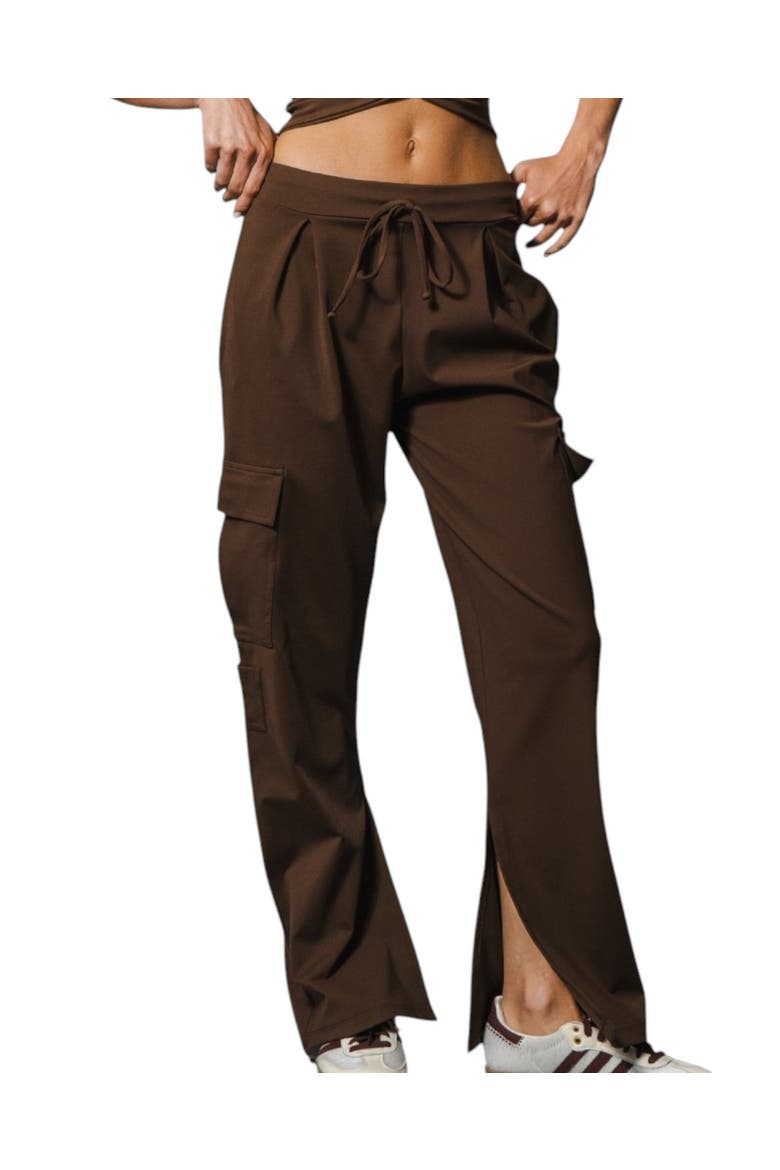 Slit Cargo Pant, Main, color, Dark Chocolate