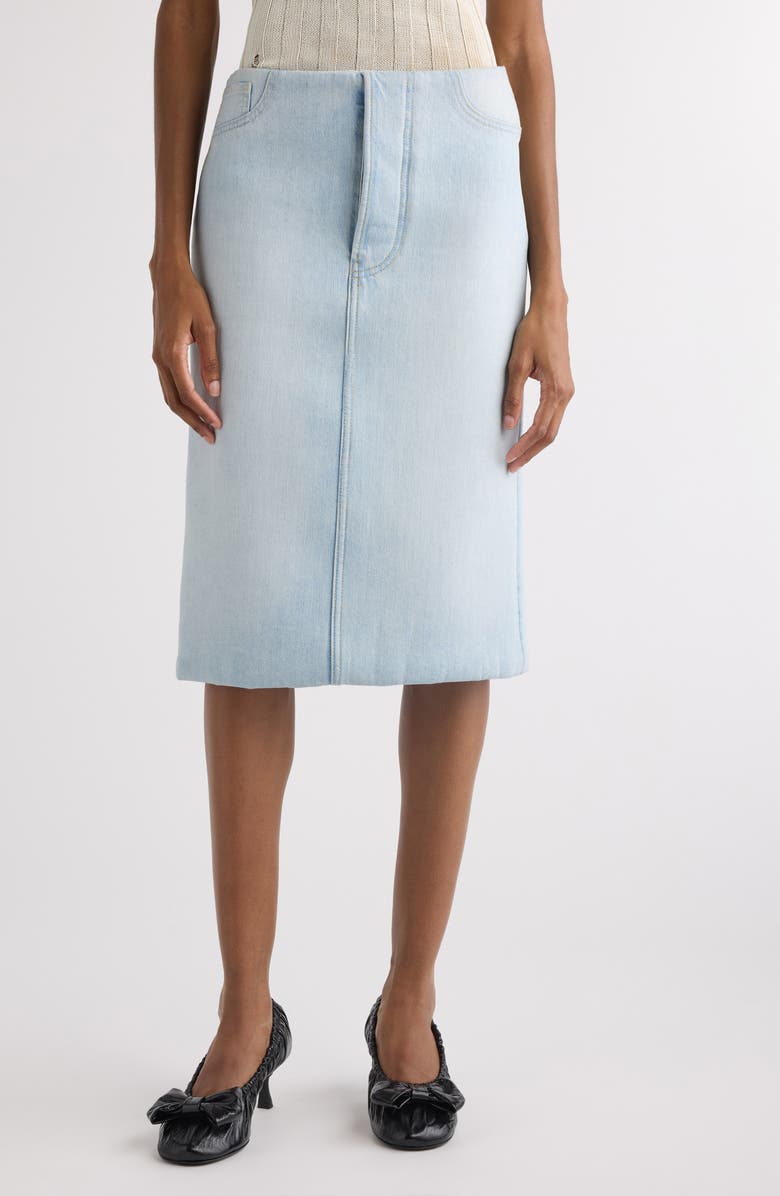 Acne Studios Iriam Padded Denim Skirt, Main, color, Light Blue