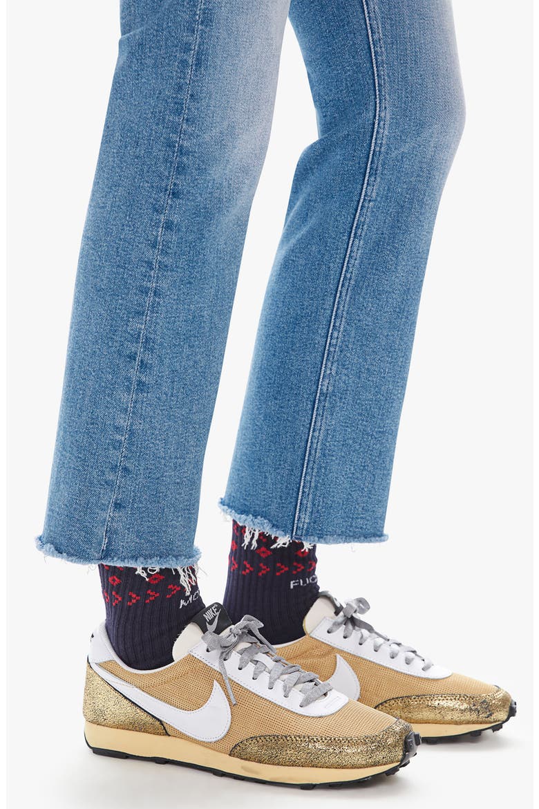 The Tripper Ripped High Waist Fray Hem Ankle Jeans, Alternate, color, JE TAIME