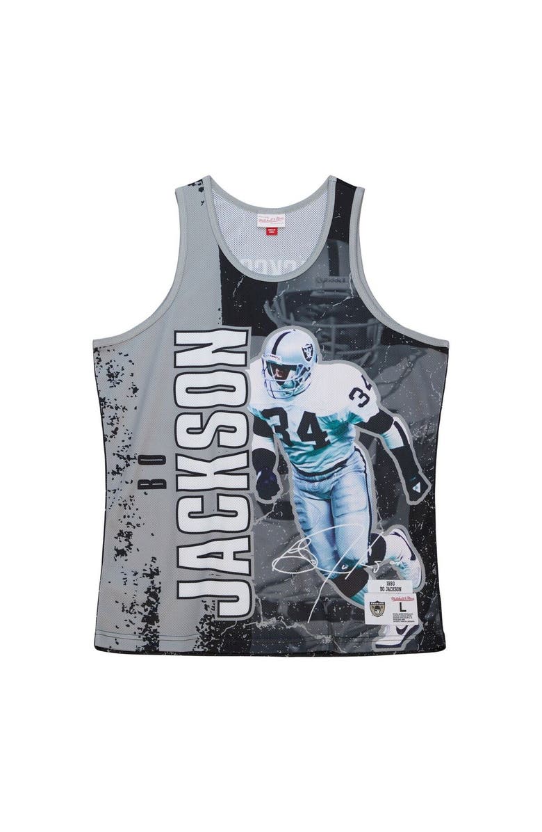 Mitchell & Ness Men's Mitchell & Ness Bo Jackson Black Las Vegas Raiders 1990 Player Burst Tank Top, Alternate, color, Black