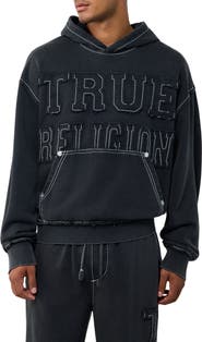 True Religion Big T Appliqué Boxy Hoodie