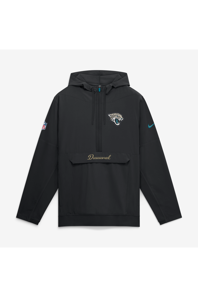 Men's Nike  Black Jacksonville Jaguars 2026 Rivalries Collection Sideline Anorak Half-Zip Jacket, Alternate, color, Black
