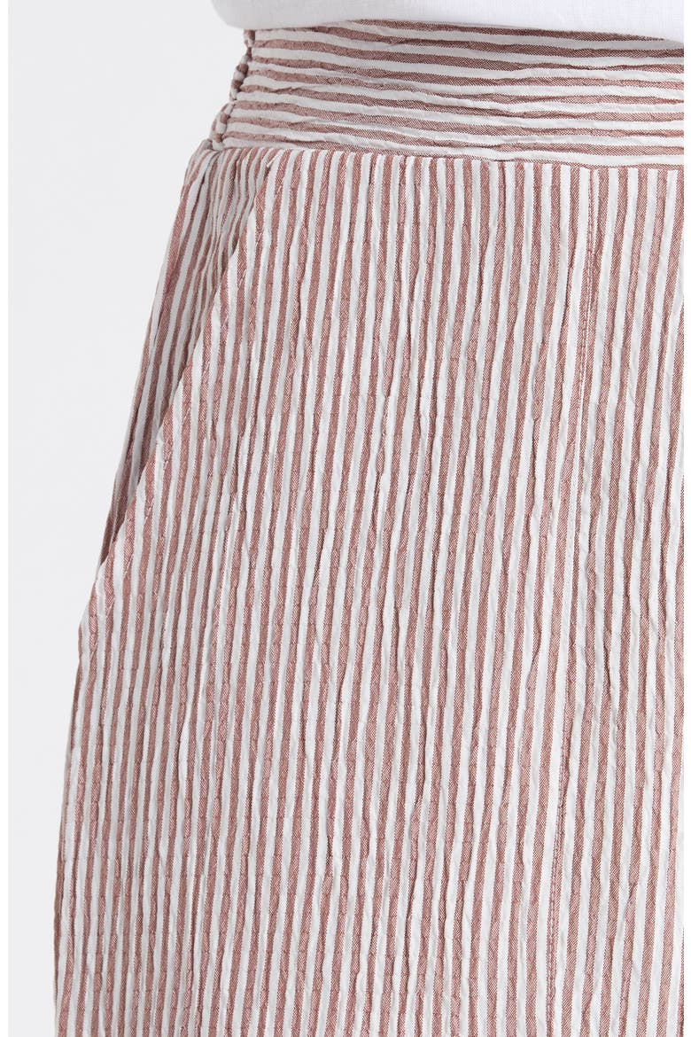 Stripe Wide Leg Pants, Alternate, color, CREAM/ BRANDY BROWN