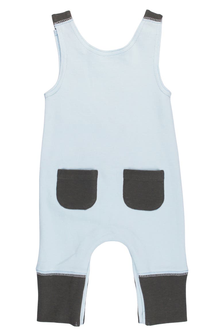 Appliqué Organic Cotton Romper, Alternate, color, AIRPLANE