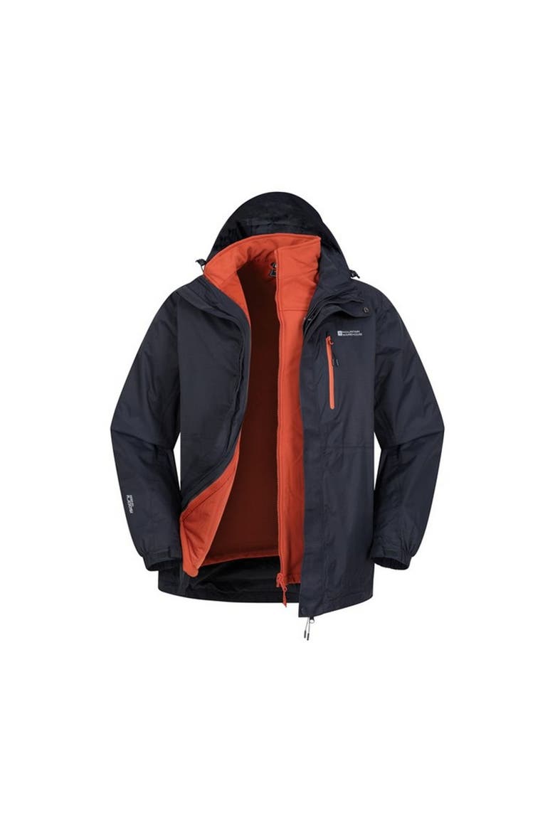 Bracken Extreme Three In 1 Waterproof Jacket, Alternate, color, Dark Blue