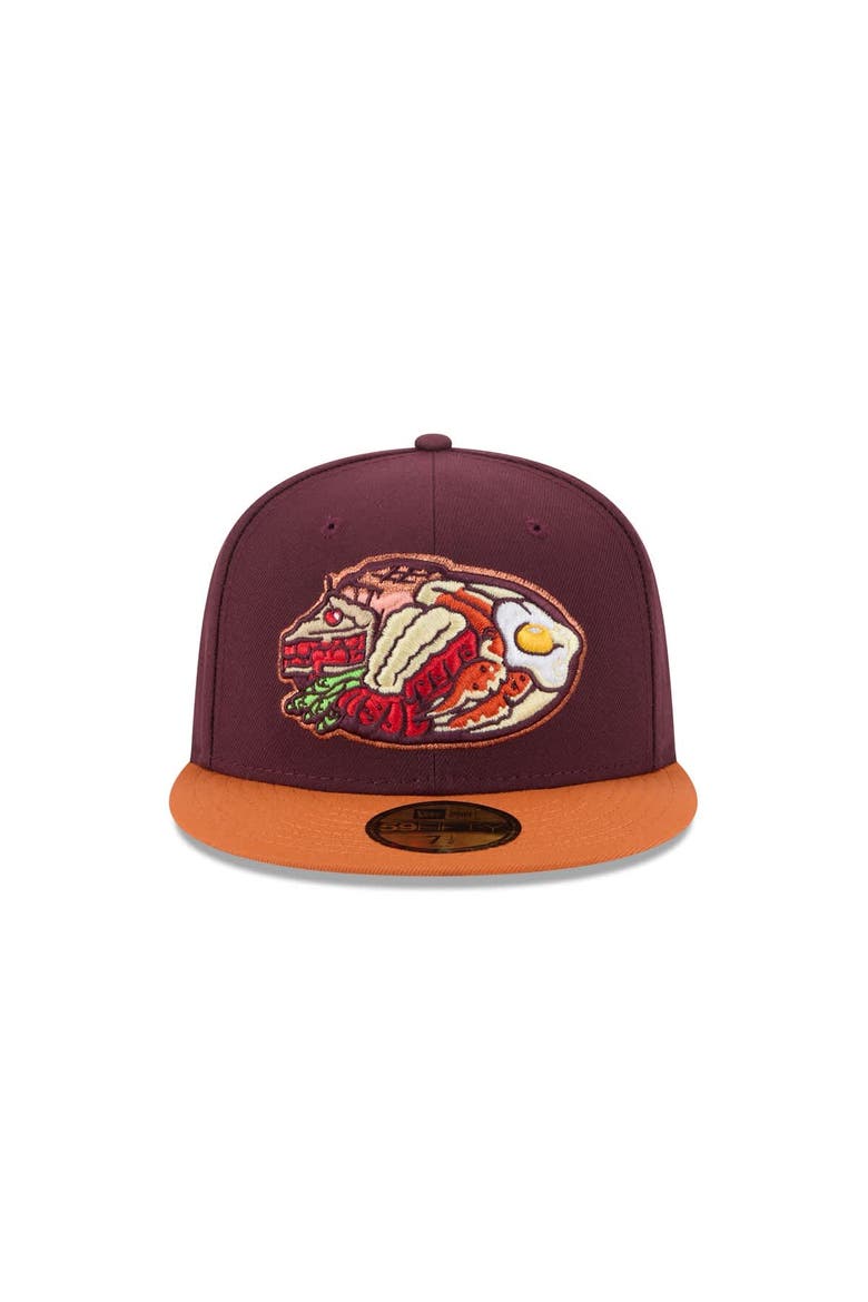 Men's New Era  Burgundy Las Vegas Aviators Theme Nights 59FIFTY Fitted Hat, Alternate, color, Burgundy