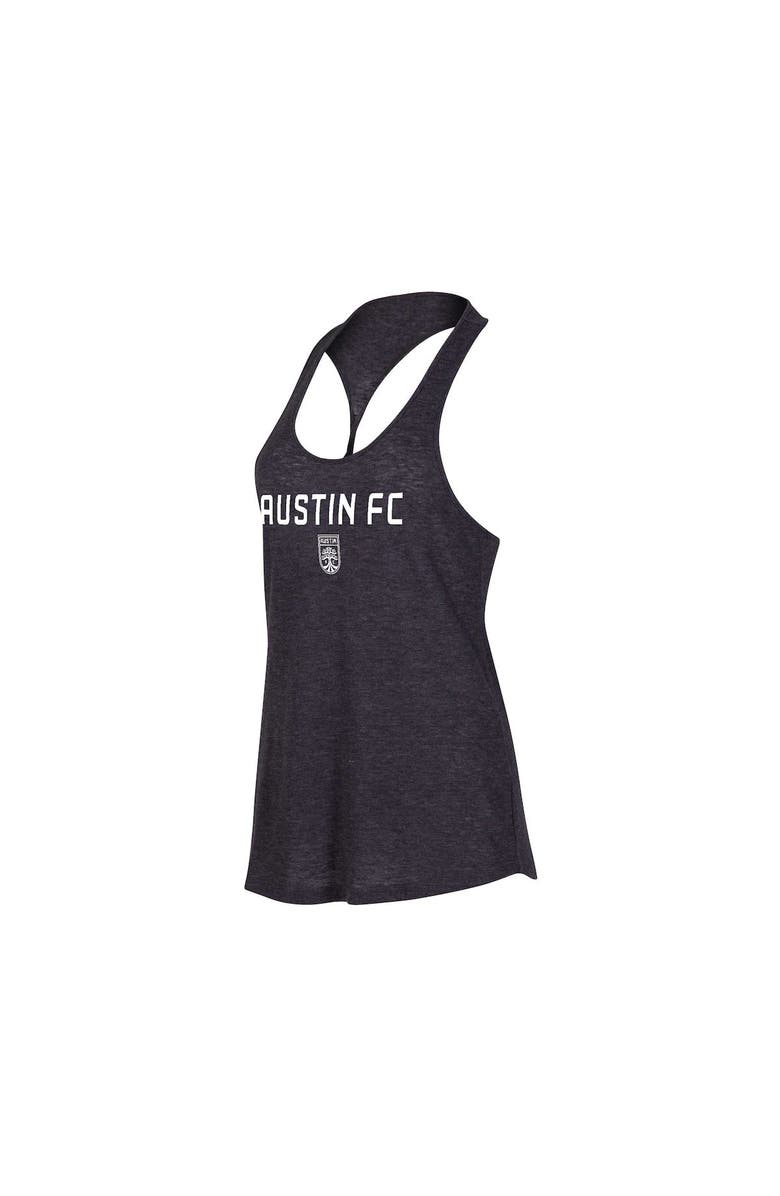 CONCEPTS SPORT Women's Concepts Sport Heather Charcoal Austin FC Radiant Twist Back Scoop Neck Tank Top, Main, color, Heather Charcoal