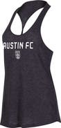 CONCEPTS SPORT Women's Concepts Sport Heather Charcoal Austin FC Radiant Twist Back Scoop Neck Tank Top