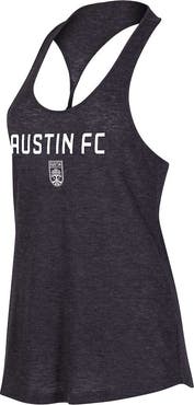 CONCEPTS SPORT Women's Concepts Sport Heather Charcoal Austin FC Radiant Twist Back Scoop Neck Tank Top