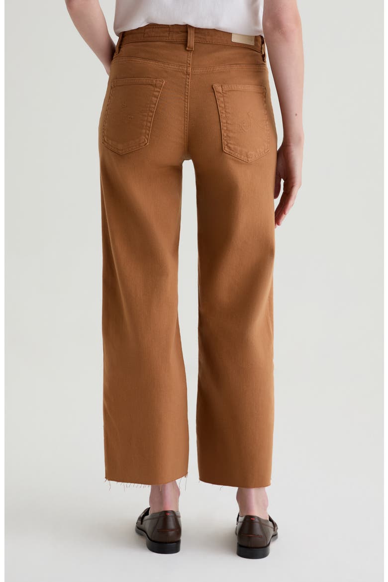 Saige Raw Hem Ankle Wide Leg Jeans, Alternate, color, GINGER