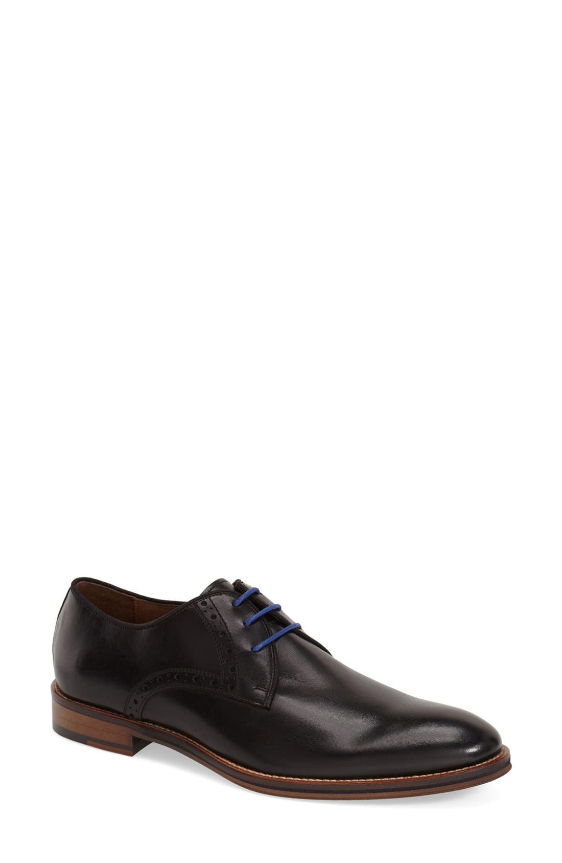 Conard Plain Toe Derby, Main, color, BLACK