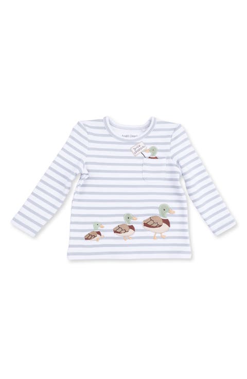 Kids' Mama Mallard Striped Long Sleeve T-Shirt
