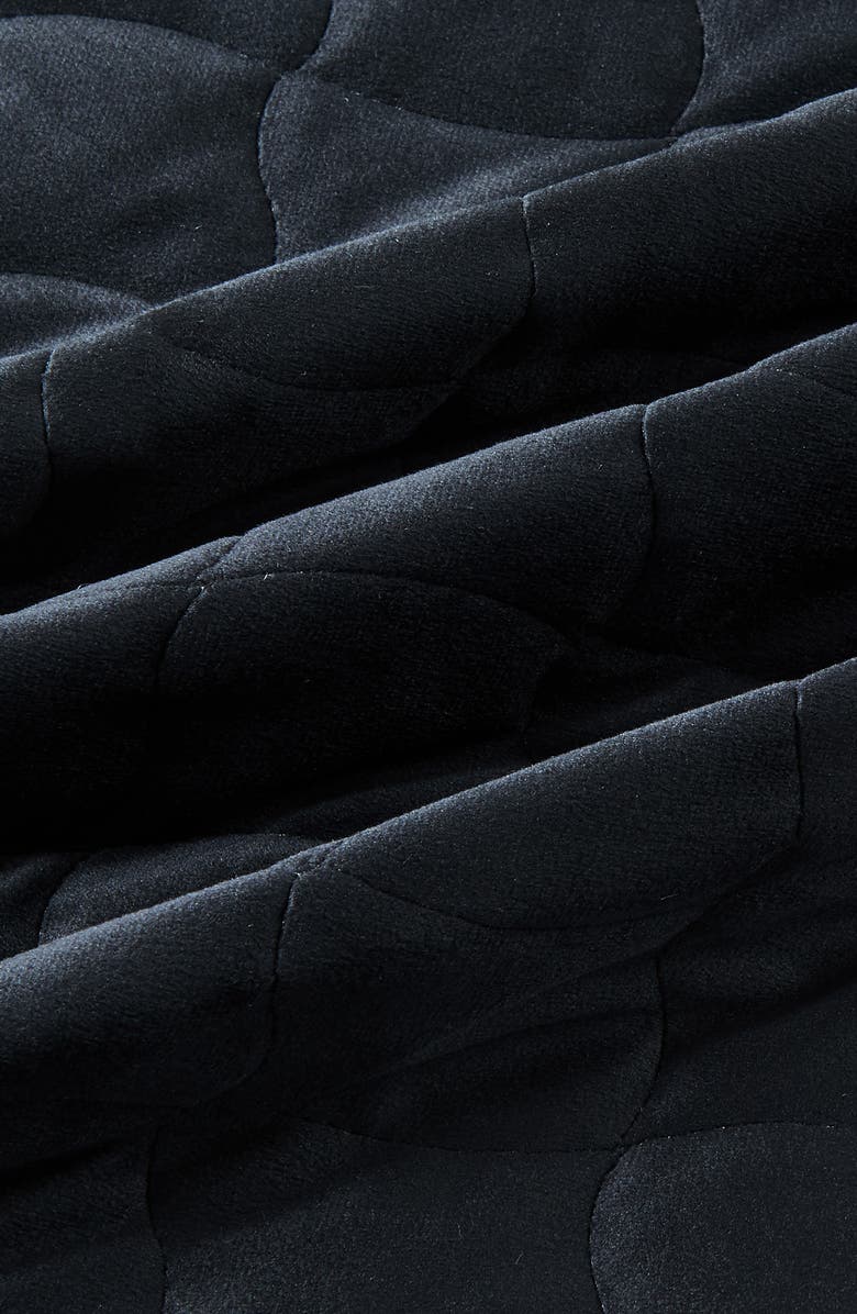 Woven & Weft Velvet Box Stitch Quilt Set, Alternate, color, Black