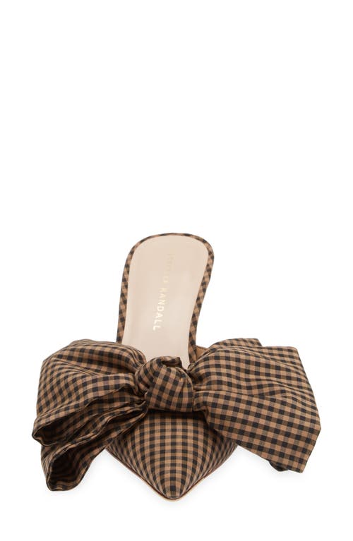 Loeffler Randall Margot Pointed Toe Mule In Brown/black Check