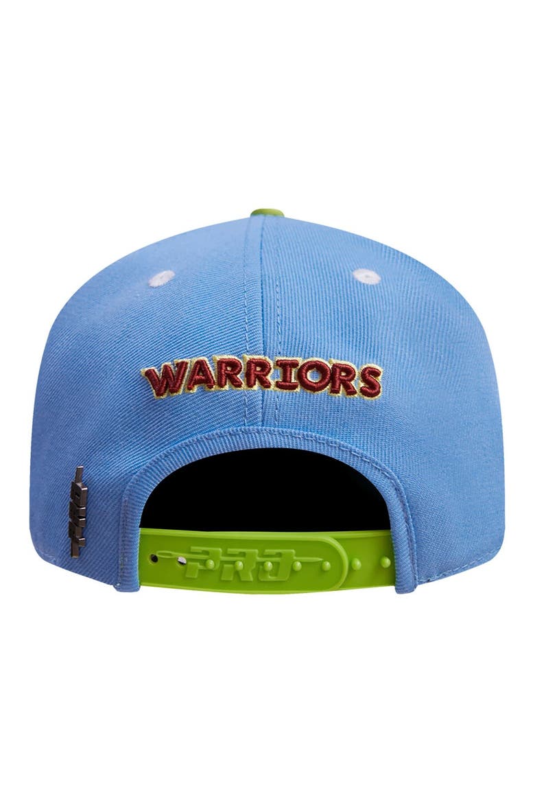 Men's Pro Standard Light Blue/Green Golden State Warriors Retro Program 2-Tone Snapback Hat, Alternate, color, Light Blue