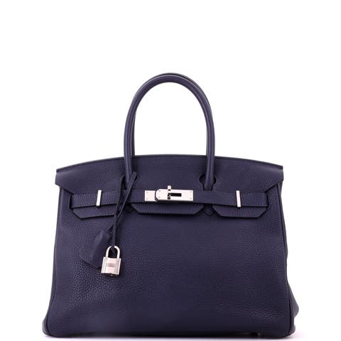 Birkin Handbag Verso Togo with Palladium Hardware 30