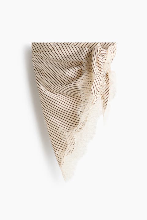 Lace-trimmed Triangle Scarf