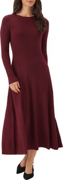 Karen Kane Seamless Rib Sweater Midi Dress