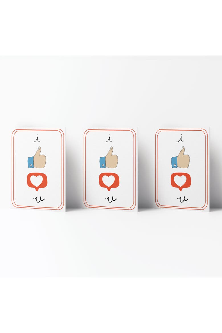 Love/Friendship Greeting Card Pack (3ct) "I Like Like You", Main, color, Multi-Pack