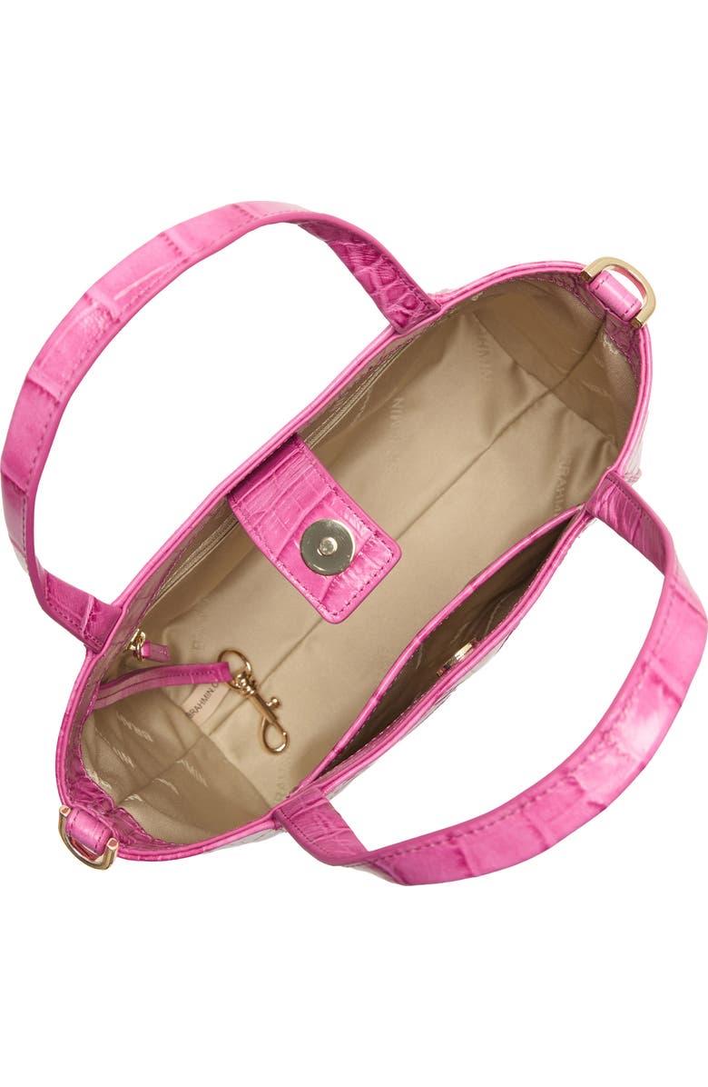 Brahmin Small Mona Croc Embossed Leather Top Handle Bag, Alternate, color,