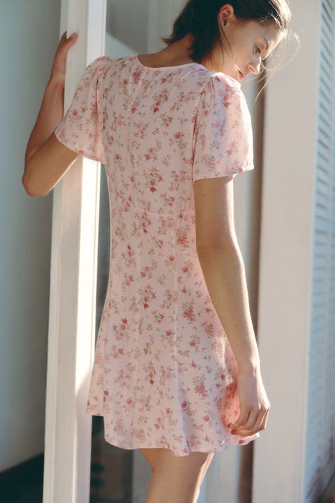 Flared-skirt Viscose Dress