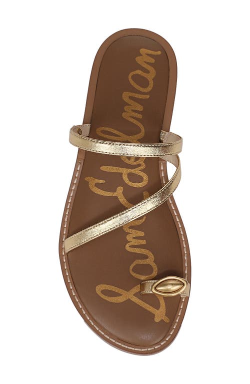Sam Edelman Harlyn Slide Sandal In Amber Gold
