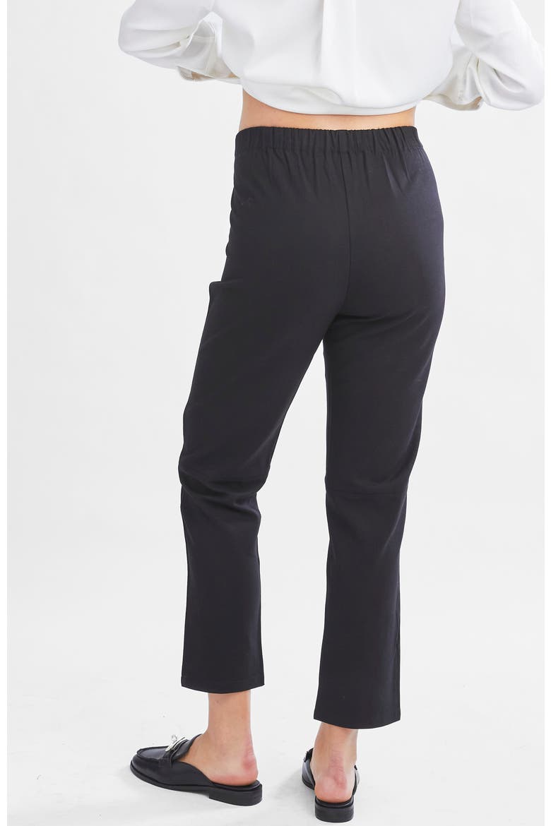 Donna High Waist Maternity Work Pants, Alternate, color, Black
